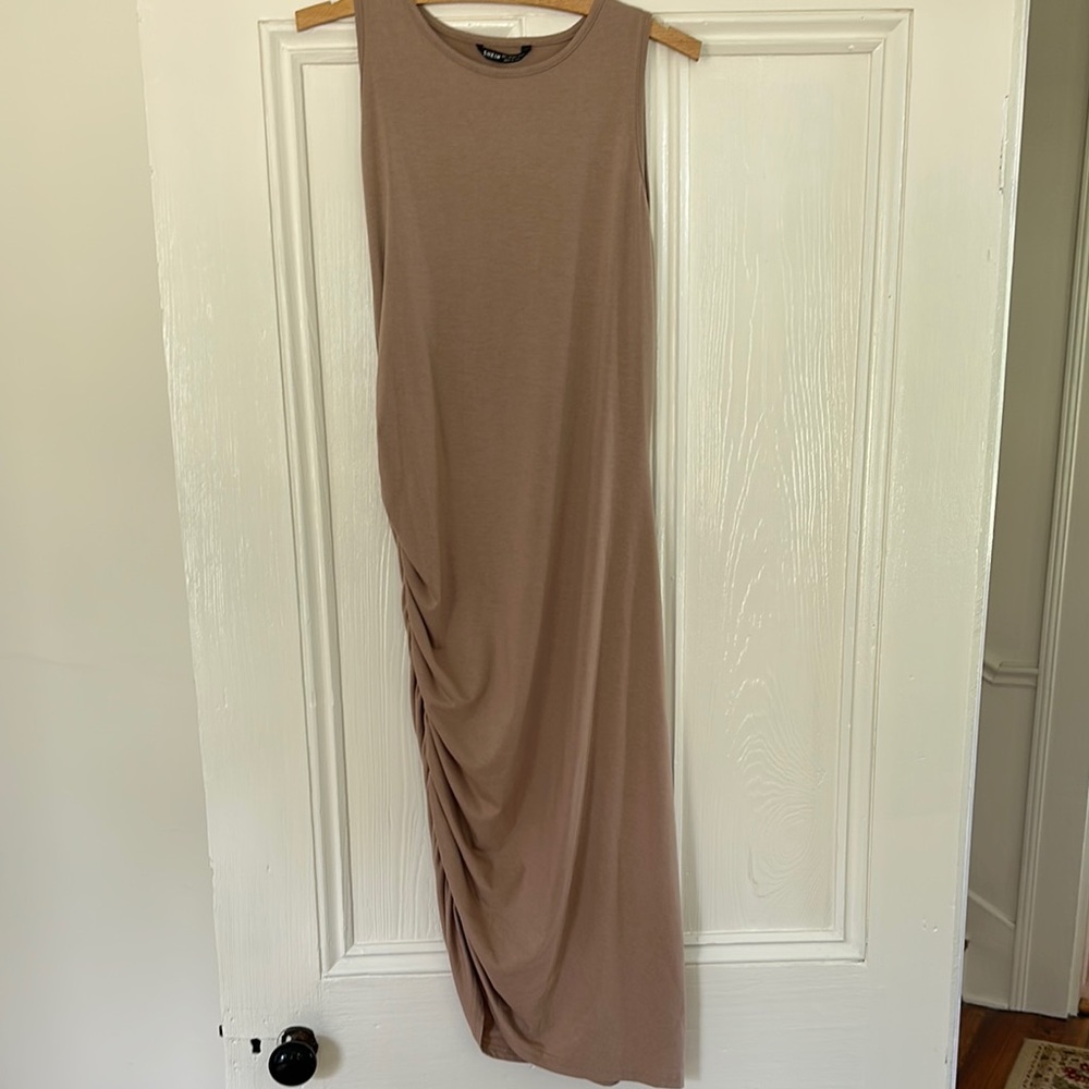 SHEIN taupe bodycon tank dress LG